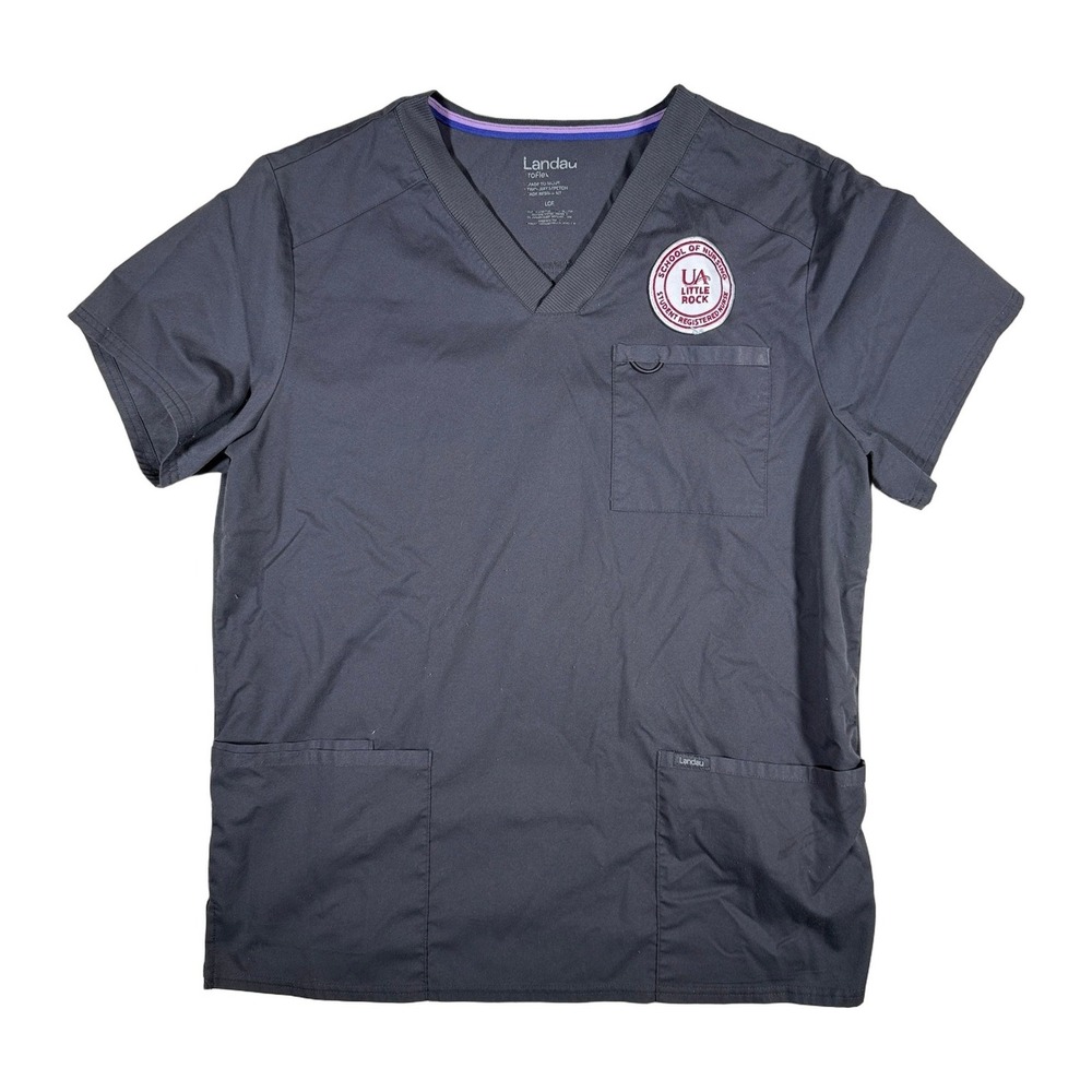Landau ProFlex Grey UA Little Rock School V-Neck Scrub Top of Nursing Nurse